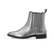 Metallic Læder Chelsea Boot Grå