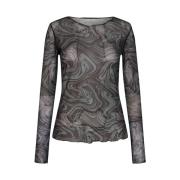 Mesh Top LS Grey Twist