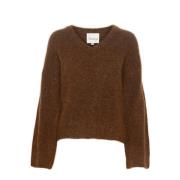 Hyggelig Strik Pullover Foxy Brown Melange