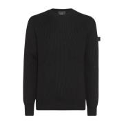 Minimalistisk Strikket Crew-neck Sweater