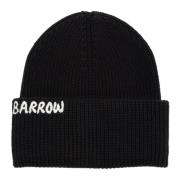 Ensfarvet Beanie med Logo Broderier