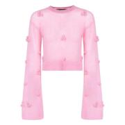 Pom Pom Kort Sweater Prism Pink