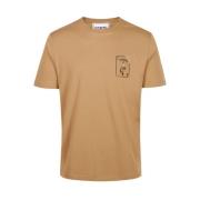 Trykt broderet T-shirt