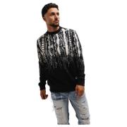 Sort Herre Sweater Stilfuld