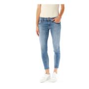 Slim Midwaist Jeans med Guld Metal Detaljer