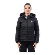 Sort Nylon Ocean Puffer Jakke