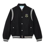 Premium Wool Varsity Jacket Sort