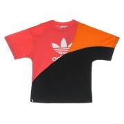 Farveblok Tee Herre T-shirt Sort/Orange