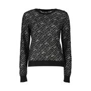 Stilfuld Sort Broderet Sweater