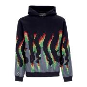 Sort Sound Wave Hoodie med Octopus Logo