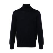 Marineblå Uldstrik Sweater