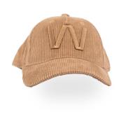 Velour Bomuld Ribbet Logo Broderet Hat