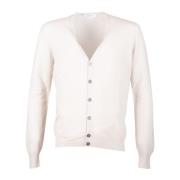 V-hals uldblandings cardigan sweater