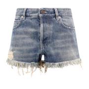 Denim Shorts med Baglogo Patch