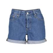 Blå Denim Shorts