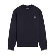 Blå Crew-neck Sweatshirt AW24 Bomuldsblanding