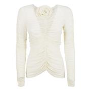 Blomsterapplikation Beige Topwear AW24