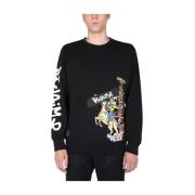 Crew Neck Sweatshirt med Serigrafisk Print