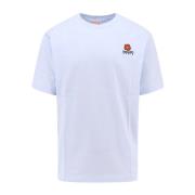 Bomuld T-shirt med Boke Flower Broderi