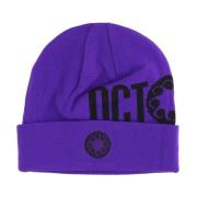 Logo Beanie Hat Sort/Lilla