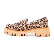 Chunky Platform Loafers - Leopard