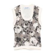 Leopard og Rose Print Ærmeløs Top