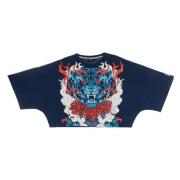 Navy Kvinders Cropped T-shirt