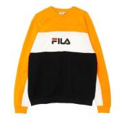 Herre Letvægts Crewneck Sweatshirt Sort/Orange/Hvid