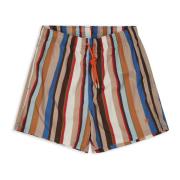 Stribet polyester badeshorts