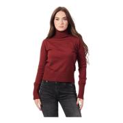 Bordeaux Turtleneck Sweater Elegant Chic