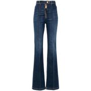 Flare Jeans med Piped Trim Detaljer