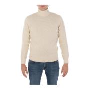 Merino Turtleneck Strik i Beige