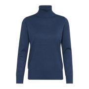 Stilfuld Rollneck Pullover i Titan Melange