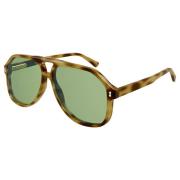 Stilfulde solbriller i Havana/Green Acetat