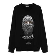 Sort Masketrykt Sweater