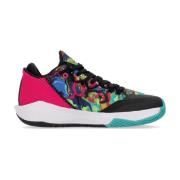 Jet Mid Basketball Sko Pink/Sort/Hvid