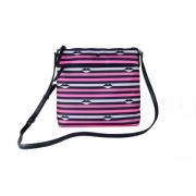 Flad Nylon Crossbody Taske Pink Multi