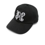 Sort Baseball Hat med PA Monogram