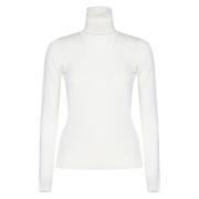 Hvid Mock Neck Sweater