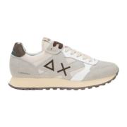 Creme Brun Sneaker med Bicolor Logo