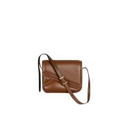 Brun Crossbody Taske med Magnetisk Lukning