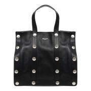 Snap Buttons Tote Bag med Justerbar Rem