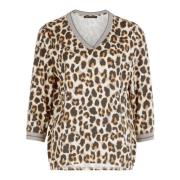 Bluse med dyreprint