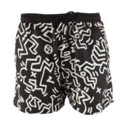 Keith Haring Badeshorts Sort Mænd