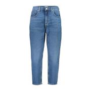 Broderede Ultra High Tapered Mom Jeans