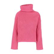 Pink Sweater KNIT PULL LOOK36