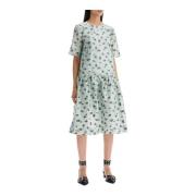 Organza Jacquard Midi Kjole