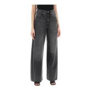 Hybrid Panel Wide Leg Jeans