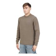 Beige Crew Neck Sweater Mænd