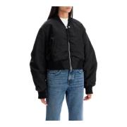 Boxy Nylon Bomber Jacket